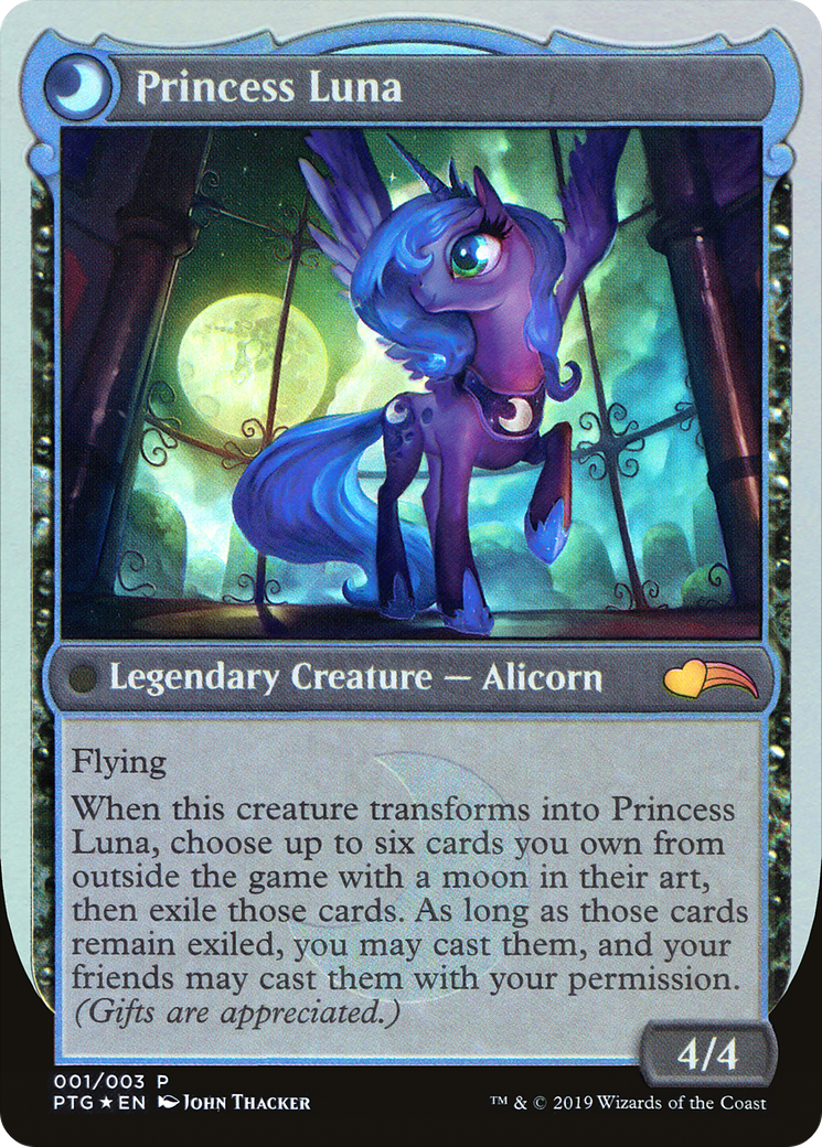 Nightmare Moon // Princess Luna (PTG-001) - Ponies: The Galloping: (waxingandwaningmoondfc) Foil - Premium MTG Single from Wizards of the Coast - Just $74.93! Shop now at Game Crave Tournament Store