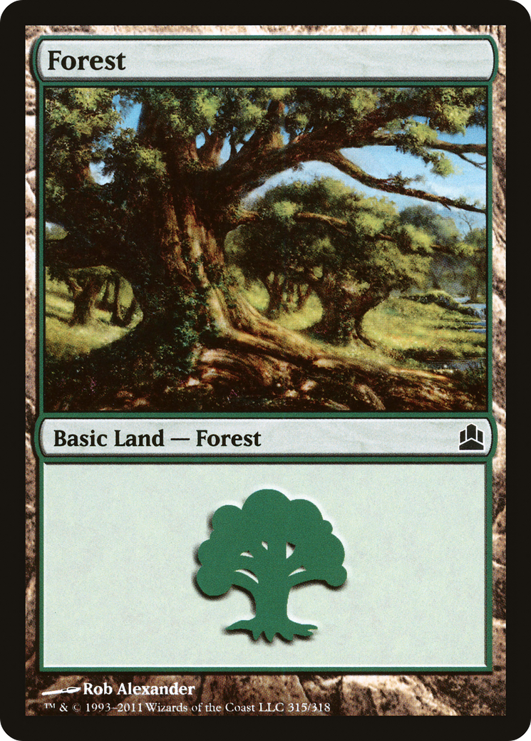 Forest (CMD-315) - Commander 2011 - Premium MTG Single from Wizards of the Coast - Just $0.25! Shop now at Game Crave Tournament Store