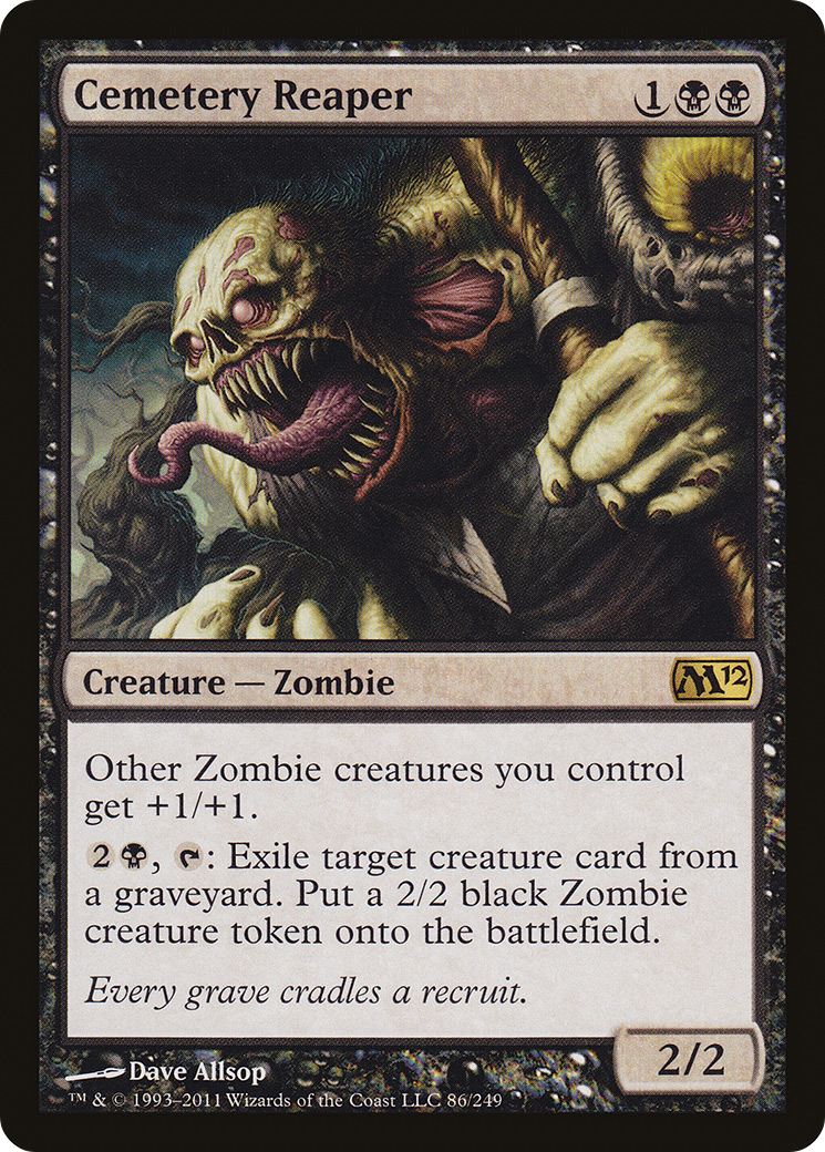 Cemetery Reaper (M12-086) - Magic 2012 Foil - Premium MTG Single from Wizards of the Coast - Just $6.69! Shop now at Game Crave Tournament Store