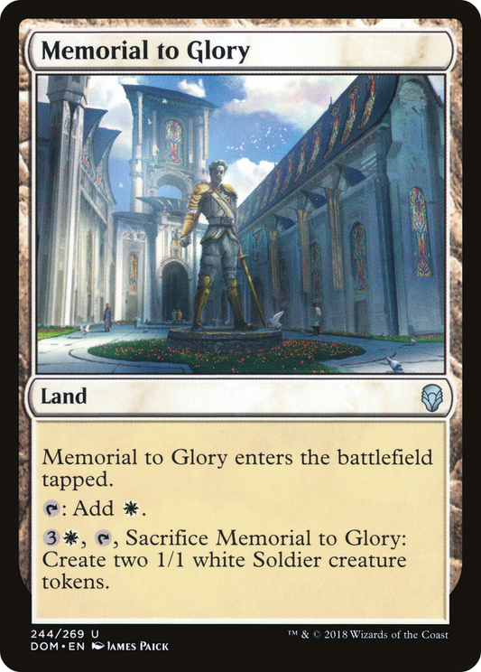 Memorial to Glory (DOM-244) - Dominaria - Premium MTG Single from Wizards of the Coast - Just $0.25! Shop now at Game Crave Tournament Store