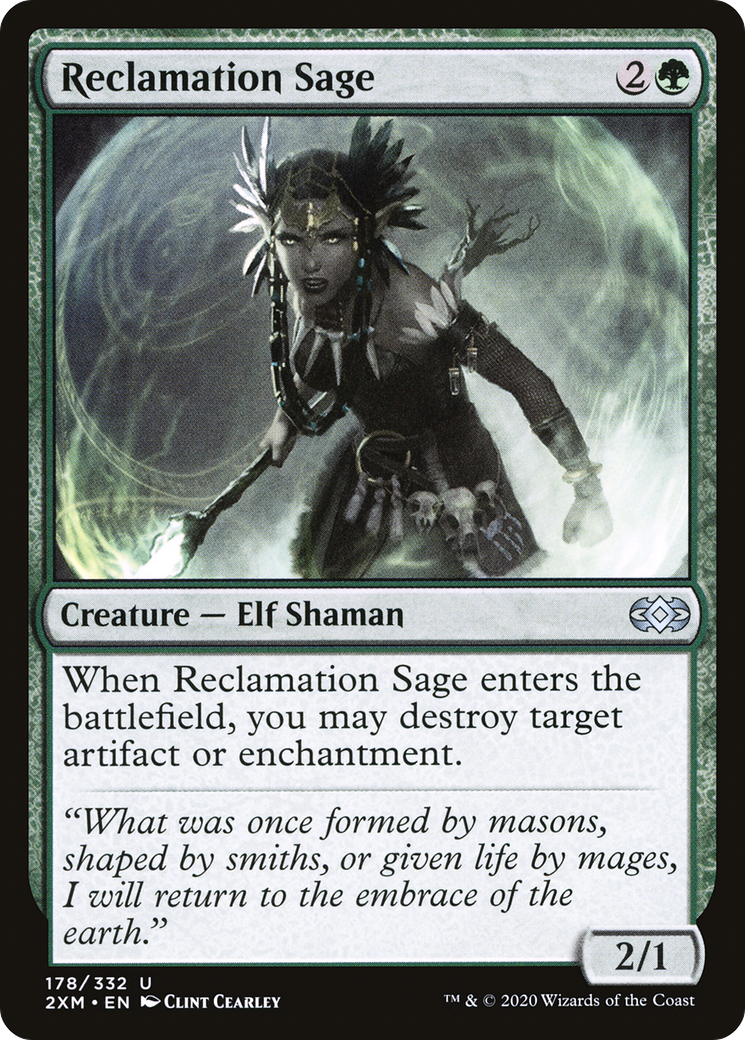 Reclamation Sage (2XM-178) - Double Masters Foil - Premium MTG Single from Wizards of the Coast - Just $0.12! Shop now at Game Crave Tournament Store