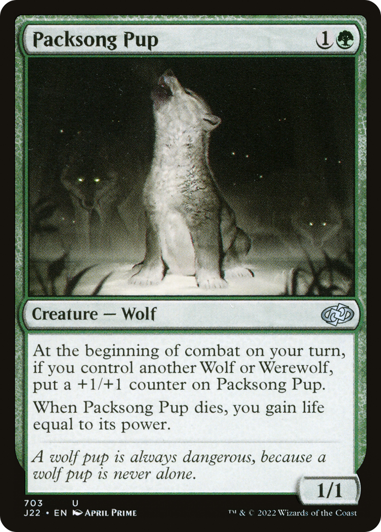 Packsong Pup (J22-703) - Jumpstart 2022 - Premium MTG Single from Wizards of the Coast - Just $0.08! Shop now at Game Crave Tournament Store