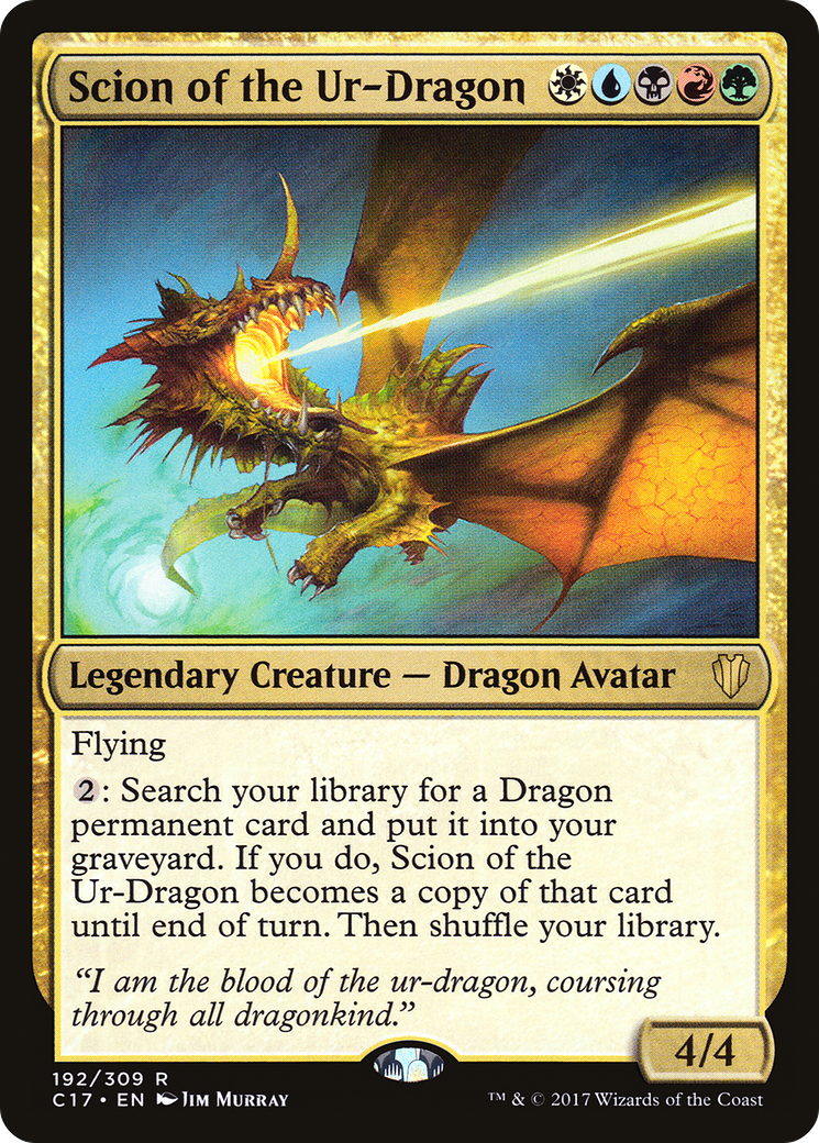 Scion of the Ur-Dragon (C17-192) - Commander 2017 - Premium MTG Single from Wizards of the Coast - Just $10.03! Shop now at Game Crave Tournament Store