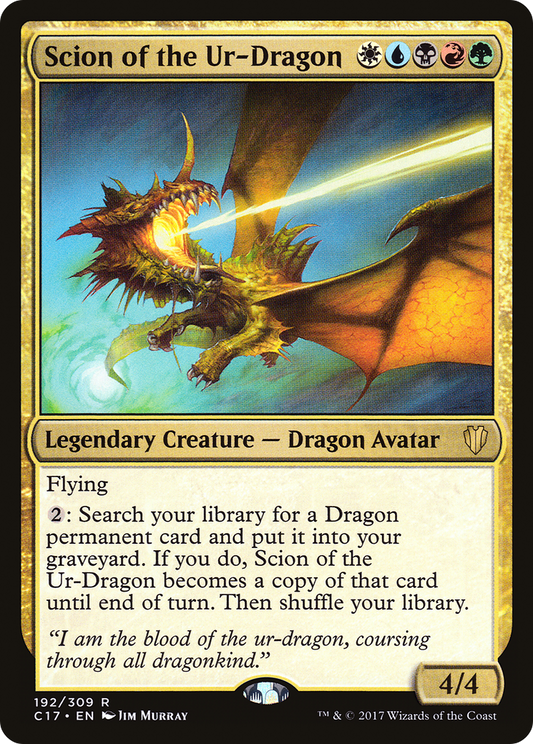Scion of the Ur-Dragon (C17-192) - Commander 2017 - Premium MTG Single from Wizards of the Coast - Just $10.03! Shop now at Game Crave Tournament Store
