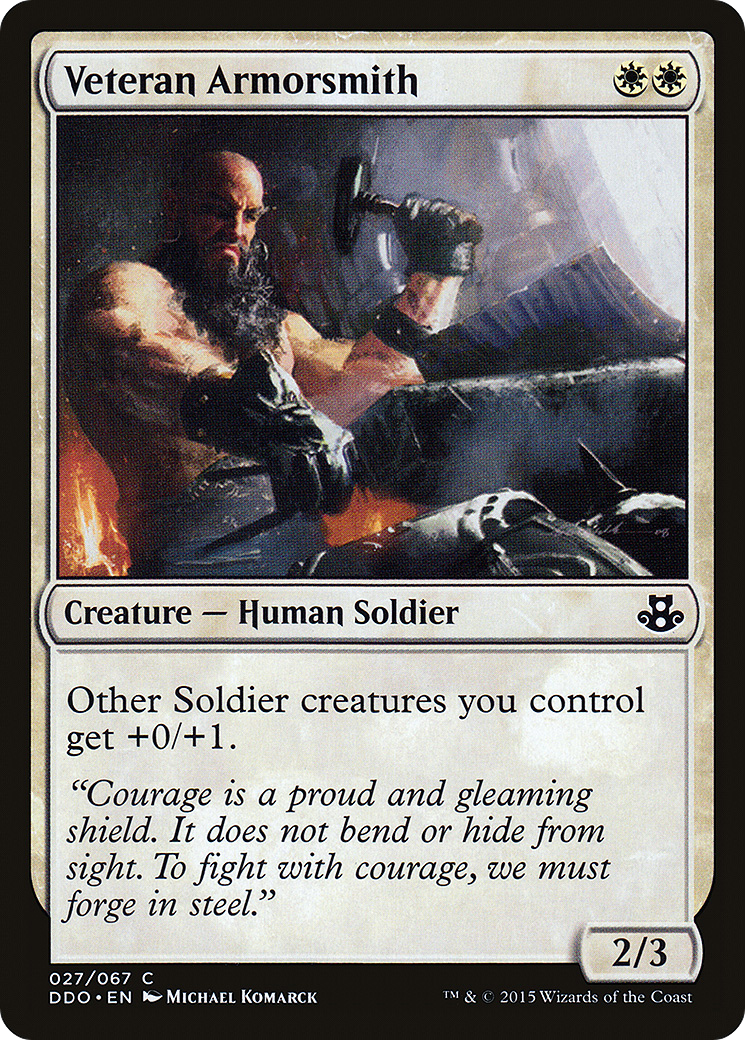 Veteran Armorsmith (DDO-027) - Duel Decks: Elspeth vs. Kiora - Premium MTG Single from Wizards of the Coast - Just $0.08! Shop now at Game Crave Tournament Store