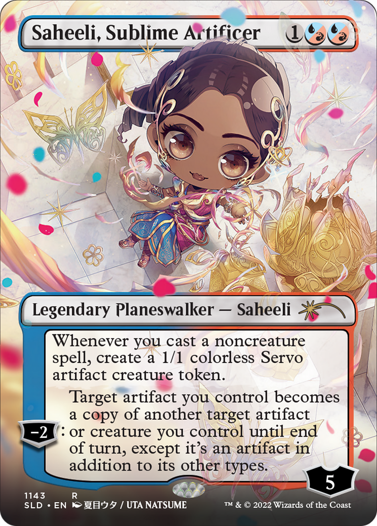 Saheeli, Sublime Artificer (SLD-1143) - Secret Lair Drop (Borderless) - Premium MTG Single from Wizards of the Coast - Just $1.54! Shop now at Game Crave Tournament Store