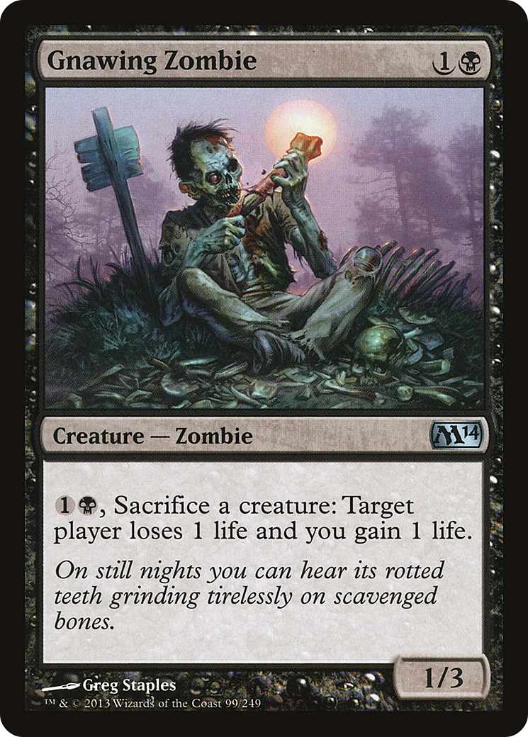 Gnawing Zombie (M14-099) - Magic 2014 Foil - Premium MTG Single from Wizards of the Coast - Just $0.09! Shop now at Game Crave Tournament Store