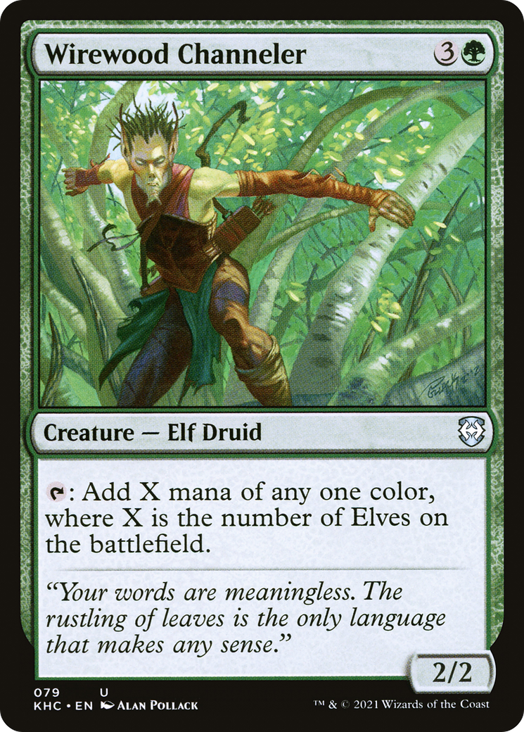 Wirewood Channeler (KHC-079) - Kaldheim Commander - Premium MTG Single from Wizards of the Coast - Just $0.45! Shop now at Game Crave Tournament Store