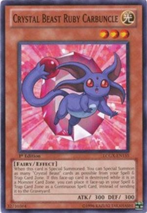Crystal Beast Ruby Carbuncle (LCGX-EN155) - Legendary Collection 2 1st Edition - Premium Yugioh Single from Konami - Just $0.25! Shop now at Game Crave Tournament Store