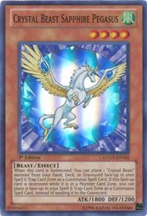 Crystal Beast Sapphire Pegasus (LCGX-EN161) - Legendary Collection 2 1st Edition - Premium Yugioh Single from Konami - Just $0.81! Shop now at Game Crave Tournament Store