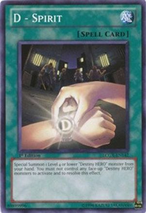 D - Spirit (LCGX-EN142) - Legendary Collection 2 1st Edition - Premium Yugioh Single from Konami - Just $0.08! Shop now at Game Crave Tournament Store
