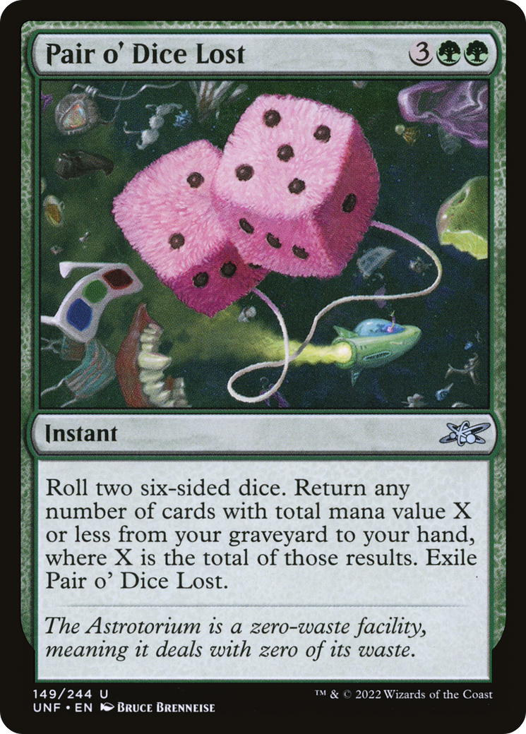 Pair o' Dice Lost (UNF-149) - Unfinity Foil - Premium MTG Single from Wizards of the Coast - Just $0.09! Shop now at Game Crave Tournament Store