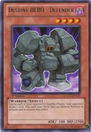 Destiny HERO - Defender (LCGX-EN127) - Legendary Collection 2 1st Edition - Premium Yugioh Single from Konami - Just $0.18! Shop now at Game Crave Tournament Store