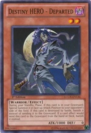 Destiny HERO - Departed (LCGX-EN136) - Legendary Collection 2 Unlimited - Premium Yugioh Single from Konami - Just $0.25! Shop now at Game Crave Tournament Store