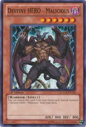 Destiny HERO - Malicious (LCGX-EN132) - Legendary Collection 2 Unlimited - Premium Yugioh Single from Konami - Just $0.10! Shop now at Game Crave Tournament Store