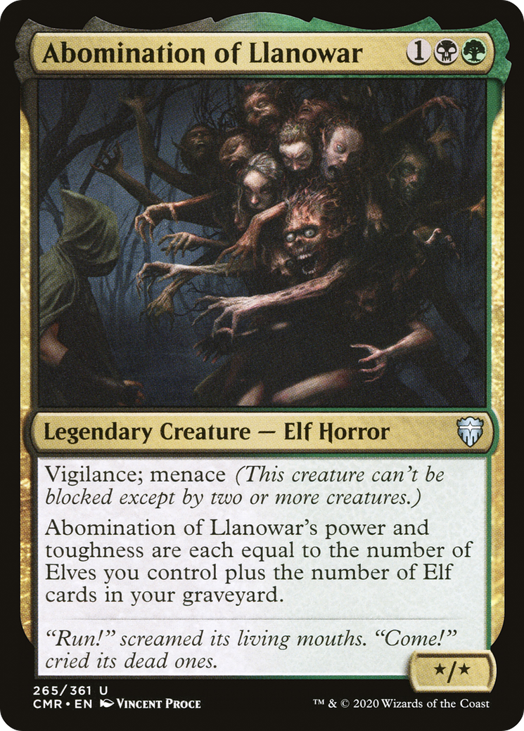 Abomination of Llanowar (CMR-265) - Commander Legends Foil - Premium MTG Single from Wizards of the Coast - Just $0.08! Shop now at Game Crave Tournament Store