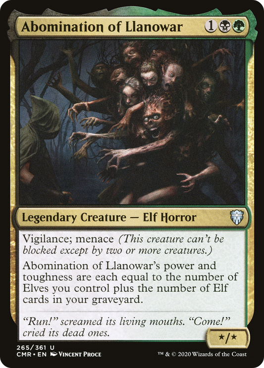 Abomination of Llanowar (CMR-265) - Commander Legends Foil - Premium MTG Single from Wizards of the Coast - Just $0.08! Shop now at Game Crave Tournament Store