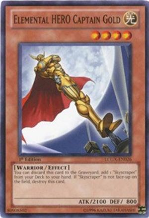 Elemental HERO Captain Gold (LCGX-EN026) - Legendary Collection 2 Unlimited - Premium Yugioh Single from Konami - Just $1.27! Shop now at Game Crave Tournament Store