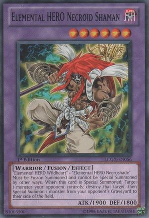 Elemental HERO Necroid Shaman (LCGX-EN056) - Legendary Collection 2 1st Edition - Premium Yugioh Single from Konami - Just $0.50! Shop now at Game Crave Tournament Store