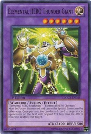 Elemental HERO Thunder Giant (LCGX-EN046) - Legendary Collection 2 Unlimited - Premium Yugioh Single from Konami - Just $0.74! Shop now at Game Crave Tournament Store