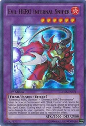 Evil HERO Infernal Sniper (LCGX-EN071) - Legendary Collection 2 Unlimited - Premium Yugioh Single from Konami - Just $0.88! Shop now at Game Crave Tournament Store
