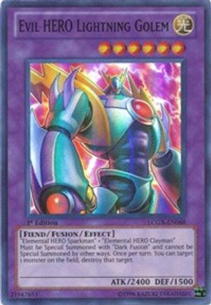 Evil HERO Lightning Golem (LCGX-EN068) - Legendary Collection 2 1st Edition - Premium Yugioh Single from Konami - Just $0.31! Shop now at Game Crave Tournament Store