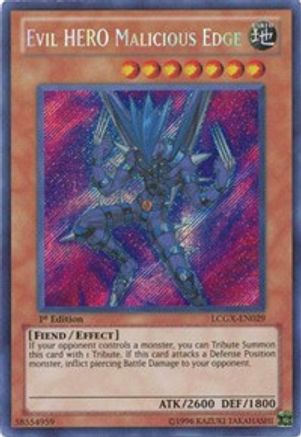 Evil HERO Malicious Edge (LCGX-EN029) - Legendary Collection 2 Unlimited - Premium Yugioh Single from Konami - Just $10.17! Shop now at Game Crave Tournament Store