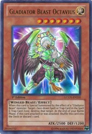 Gladiator Beast Octavius (LCGX-EN235) - Legendary Collection 2 Unlimited - Premium Yugioh Single from Konami - Just $0.33! Shop now at Game Crave Tournament Store