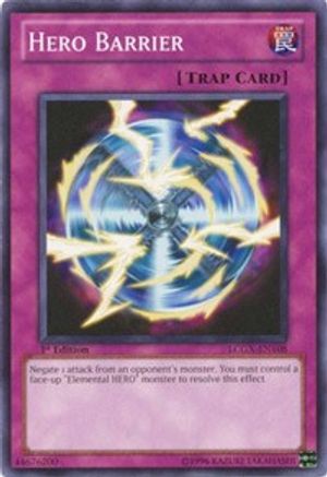 Hero Barrier (LCGX-EN108) - Legendary Collection 2 Unlimited - Premium Yugioh Single from Konami - Just $0.25! Shop now at Game Crave Tournament Store