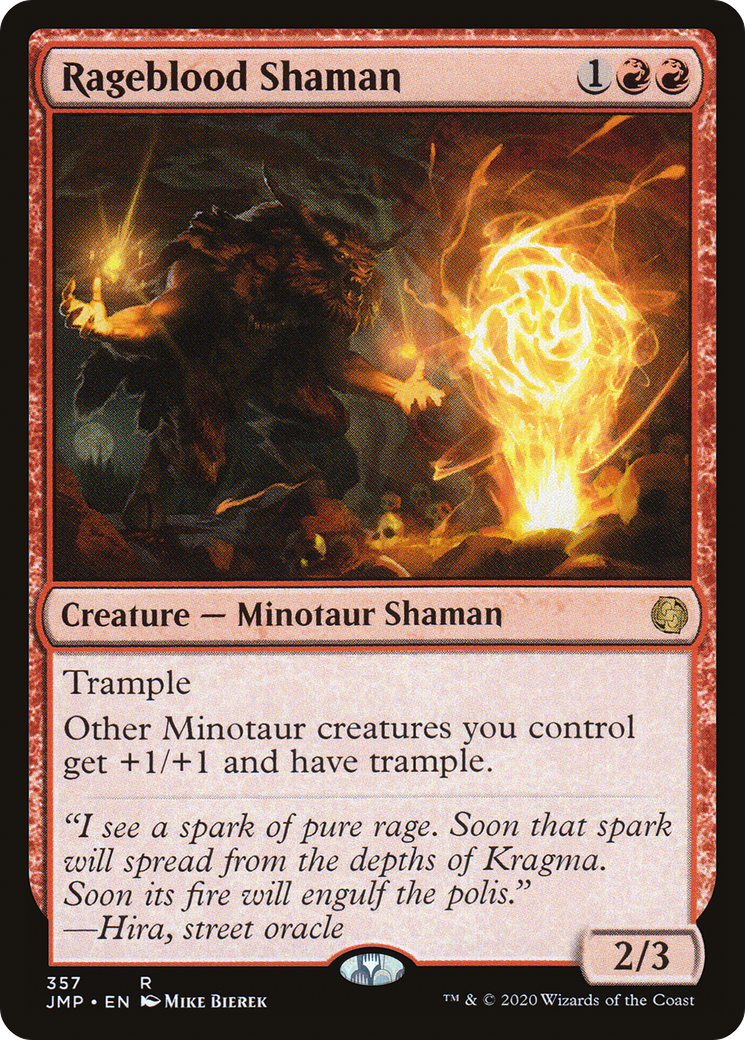 Rageblood Shaman (JMP-357) - Jumpstart - Premium MTG Single from Wizards of the Coast - Just $0.25! Shop now at Game Crave Tournament Store