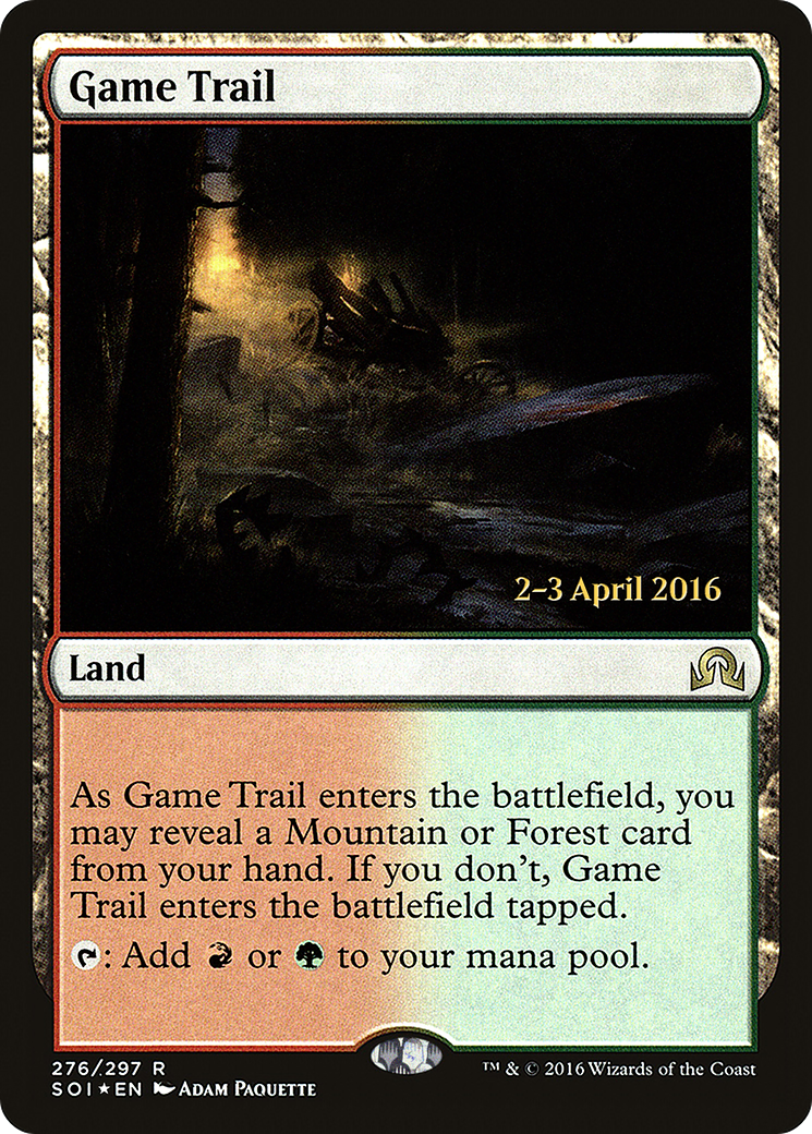 Game Trail (PSOI-276S) - Shadows over Innistrad Promos Foil - Premium MTG Single from Wizards of the Coast - Just $0.36! Shop now at Game Crave Tournament Store