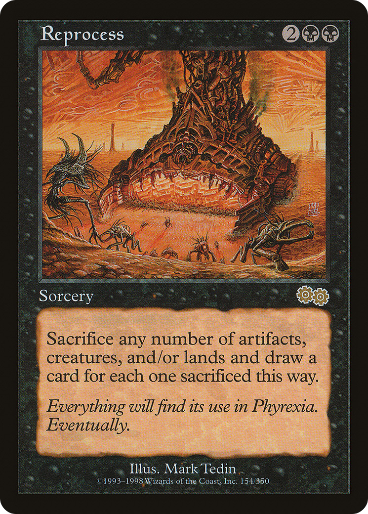 Reprocess (USG-154) - Urza's Saga - Premium MTG Single from Wizards of the Coast - Just $1.63! Shop now at Game Crave Tournament Store