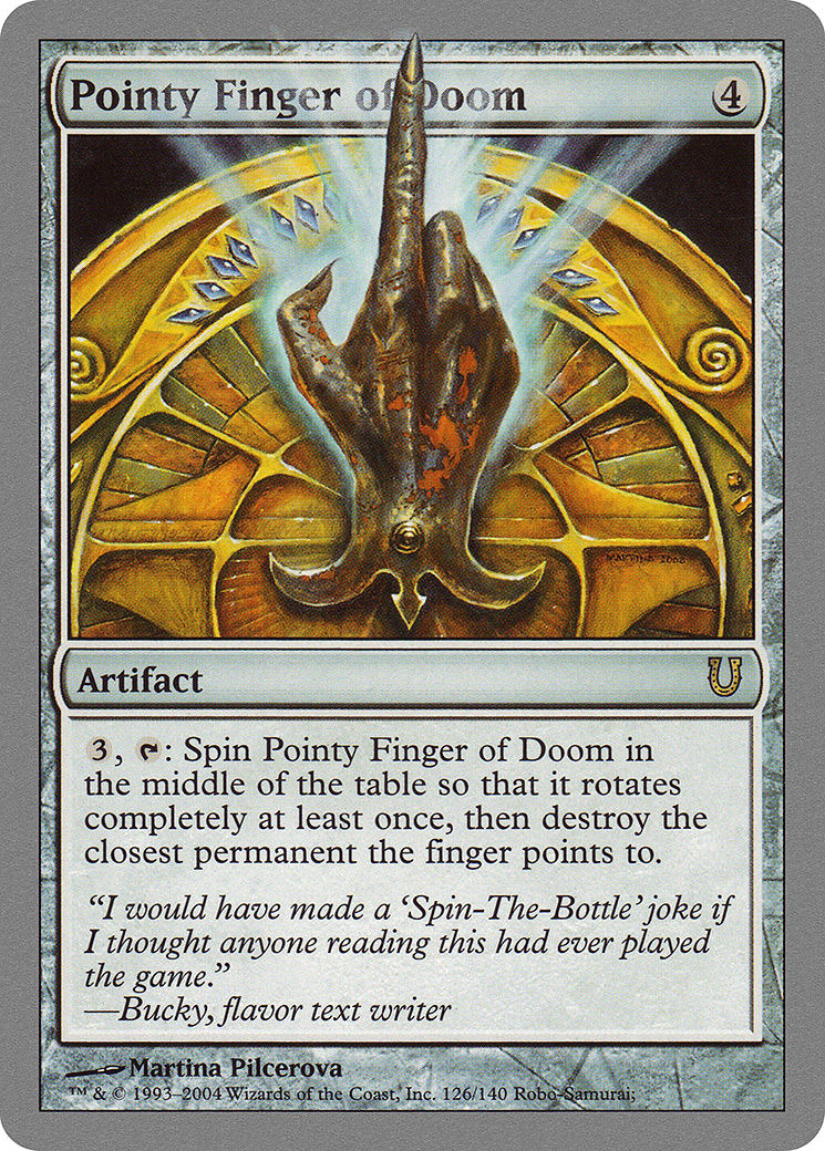 Pointy Finger of Doom (UNH-126) - Unhinged Foil - Premium MTG Single from Wizards of the Coast - Just $4.64! Shop now at Game Crave Tournament Store