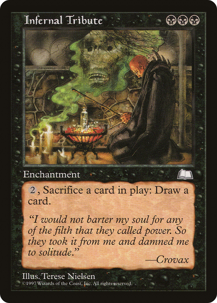 Infernal Tribute (WTH-073) - Weatherlight - Premium MTG Single from Wizards of the Coast - Just $2.64! Shop now at Game Crave Tournament Store