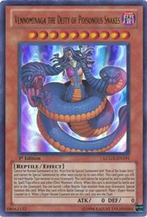 Vennominaga the Deity of Poisonous Snakes (LCGX-EN191) - Legendary Collection 2 Unlimited - Premium Yugioh Single from Konami - Just $0.85! Shop now at Game Crave Tournament Store