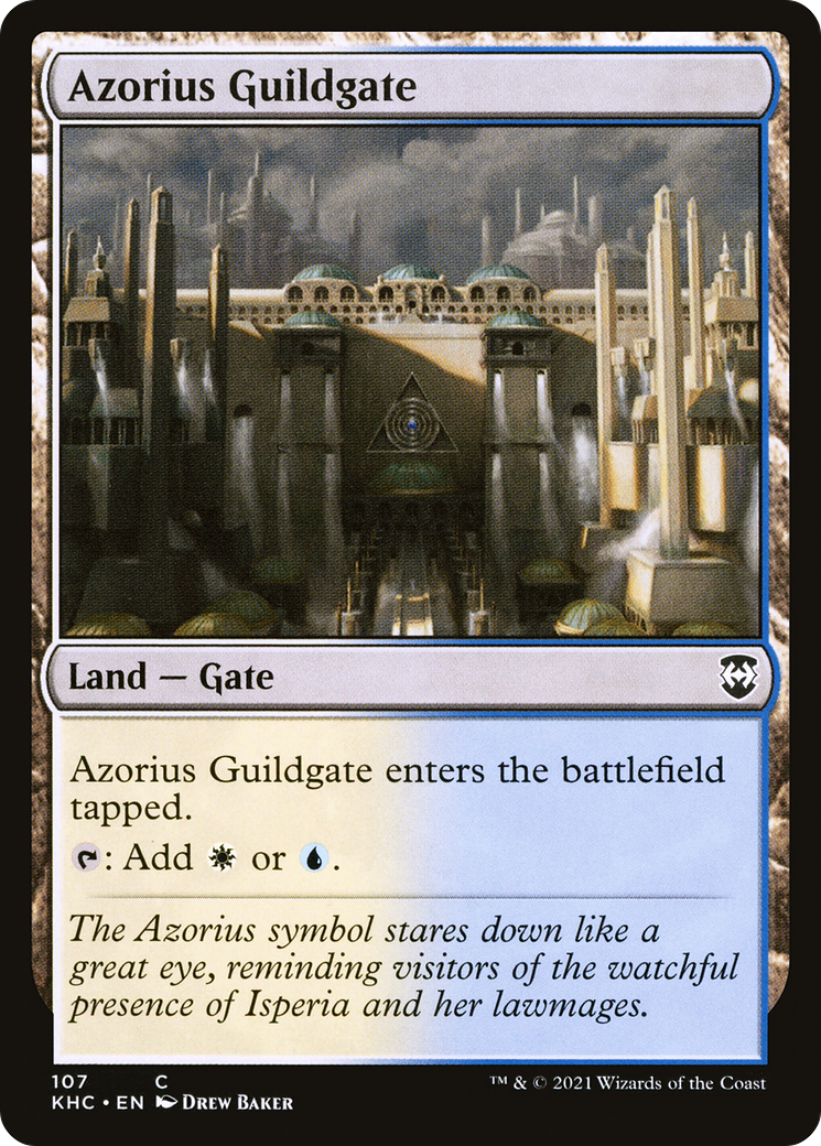 Azorius Guildgate (KHC-107) - Kaldheim Commander - Premium MTG Single from Wizards of the Coast - Just $0.25! Shop now at Game Crave Tournament Store