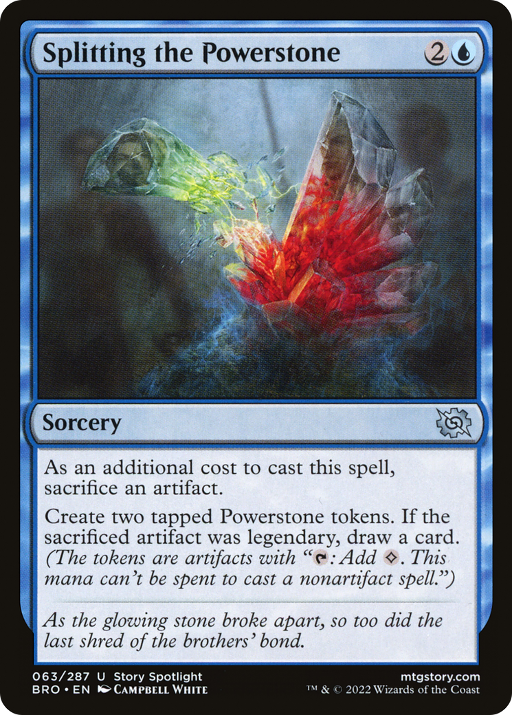 Splitting the Powerstone (BRO-063) - The Brothers' War - Premium MTG Single from Wizards of the Coast - Just $0.08! Shop now at Game Crave Tournament Store