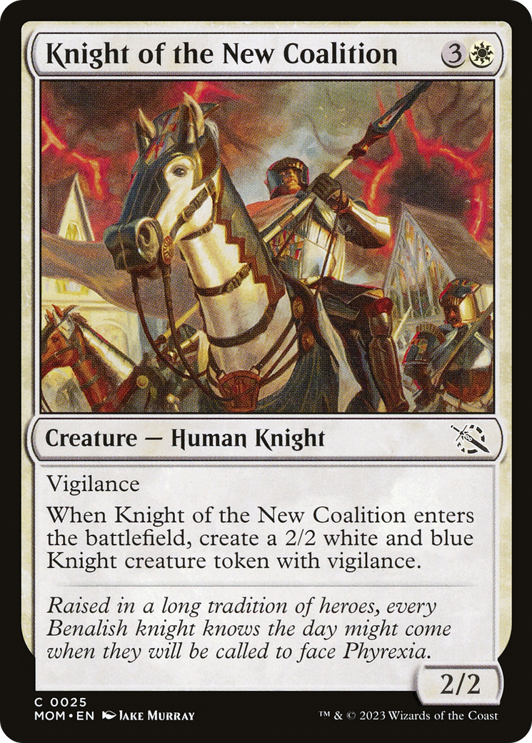Knight of the New Coalition (MOM-025) - March of the Machine Foil - Premium MTG Single from Wizards of the Coast - Just $0.08! Shop now at Game Crave Tournament Store