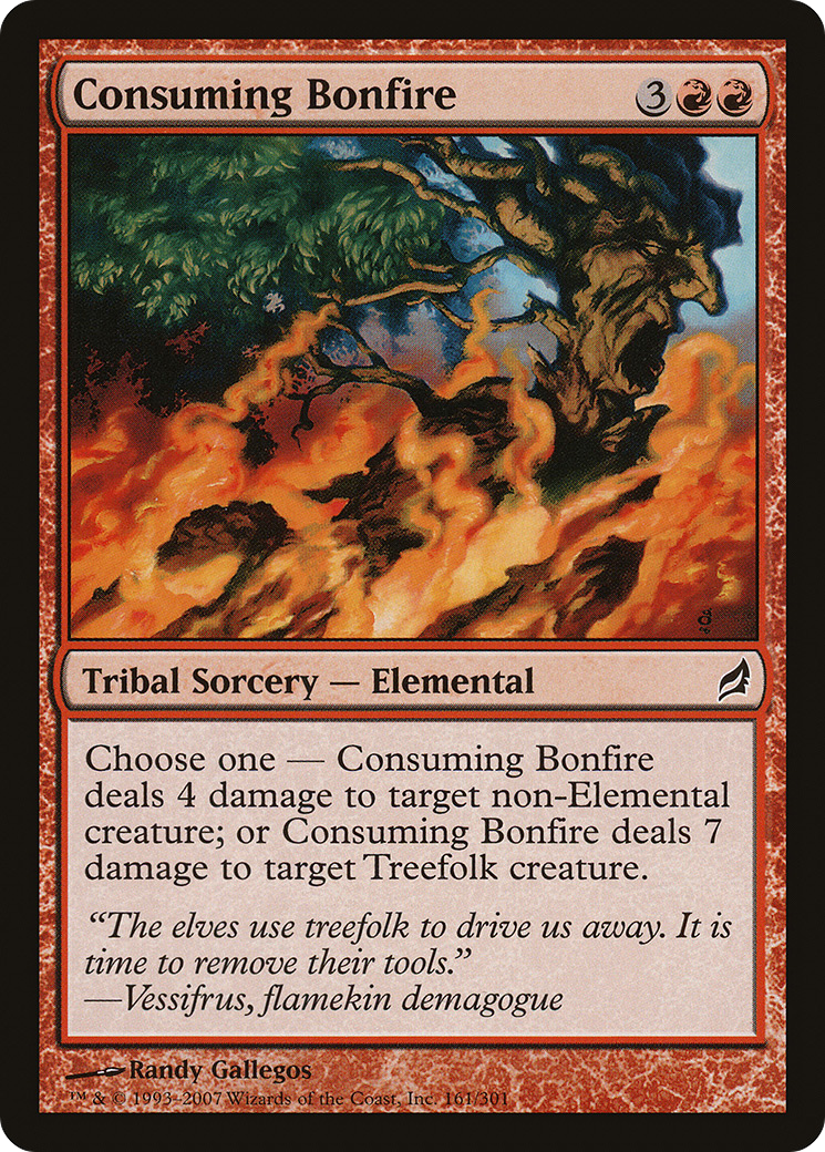 Consuming Bonfire (LRW-161) - Lorwyn Foil - Premium MTG Single from Wizards of the Coast - Just $0.25! Shop now at Game Crave Tournament Store
