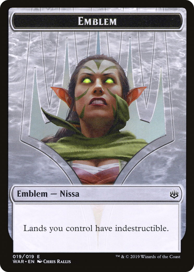 Nissa, Who Shakes the World Emblem (TWAR-019) - War of the Spark Tokens - Premium MTG Single from Wizards of the Coast - Just $0.87! Shop now at Game Crave Tournament Store