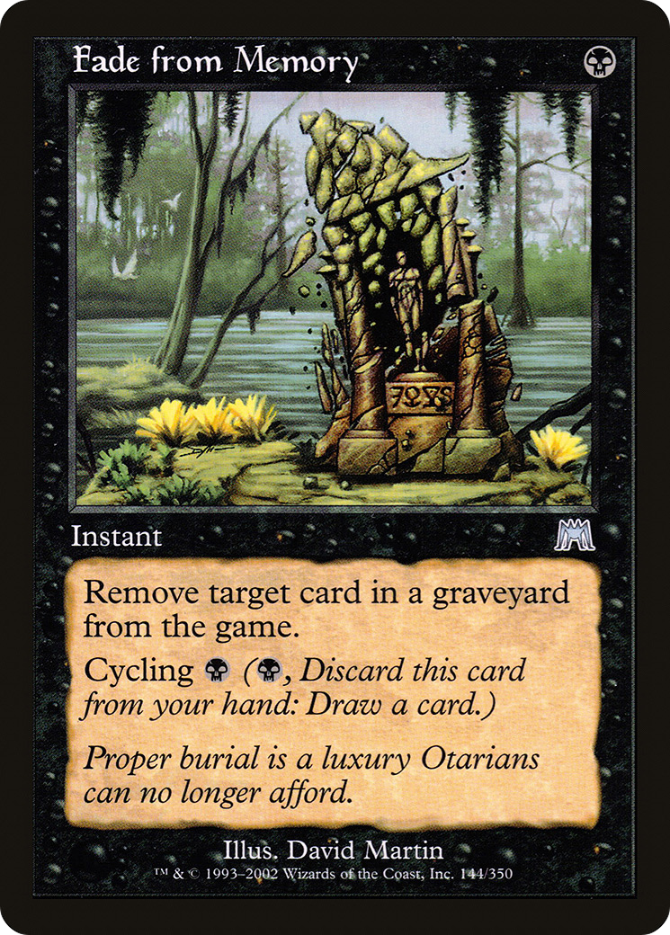 Fade from Memory (ONS-144) - Onslaught - Premium MTG Single from Wizards of the Coast - Just $0.08! Shop now at Game Crave Tournament Store