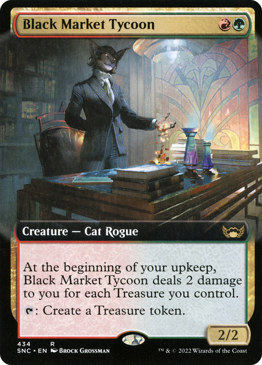 Black Market Tycoon (SNC-434) - Streets of New Capenna: (Extended Art) - Premium MTG Single from Wizards of the Coast - Just $0.25! Shop now at Game Crave Tournament Store