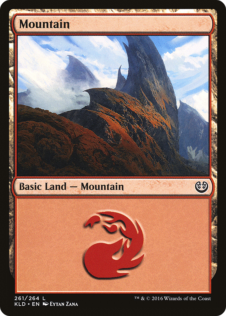 Mountain (KLD-261) - Kaladesh Foil - Premium MTG Single from Wizards of the Coast - Just $0.08! Shop now at Game Crave Tournament Store