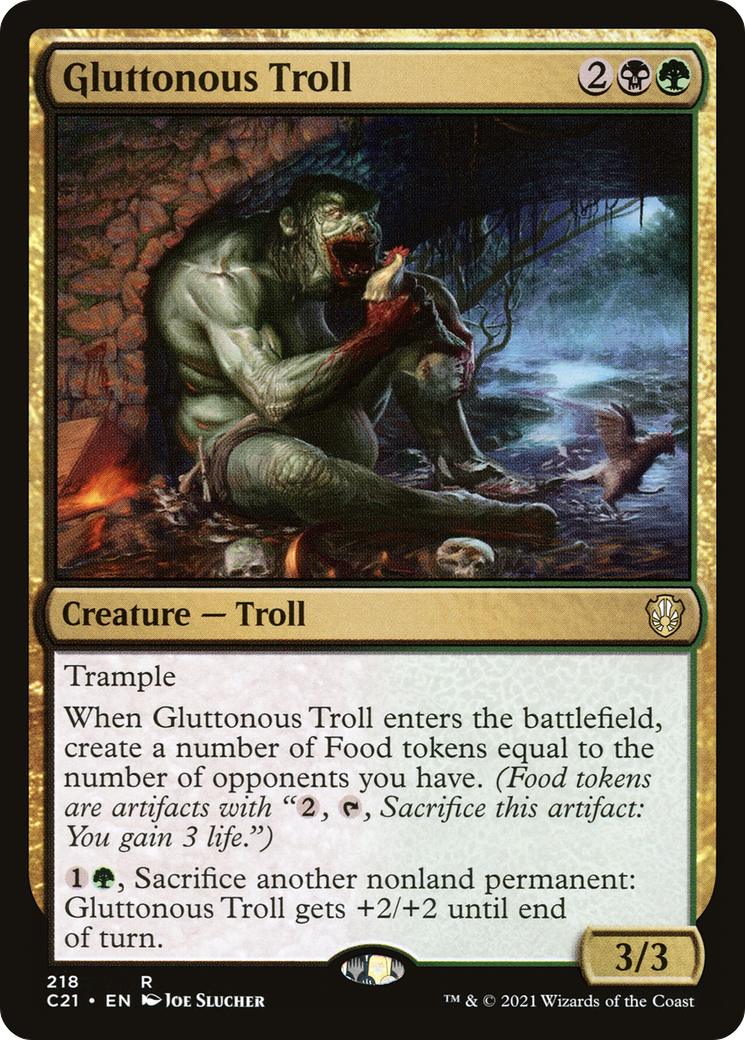 Gluttonous Troll (C21-218) - Commander 2021 - Premium MTG Single from Wizards of the Coast - Just $0.08! Shop now at Game Crave Tournament Store