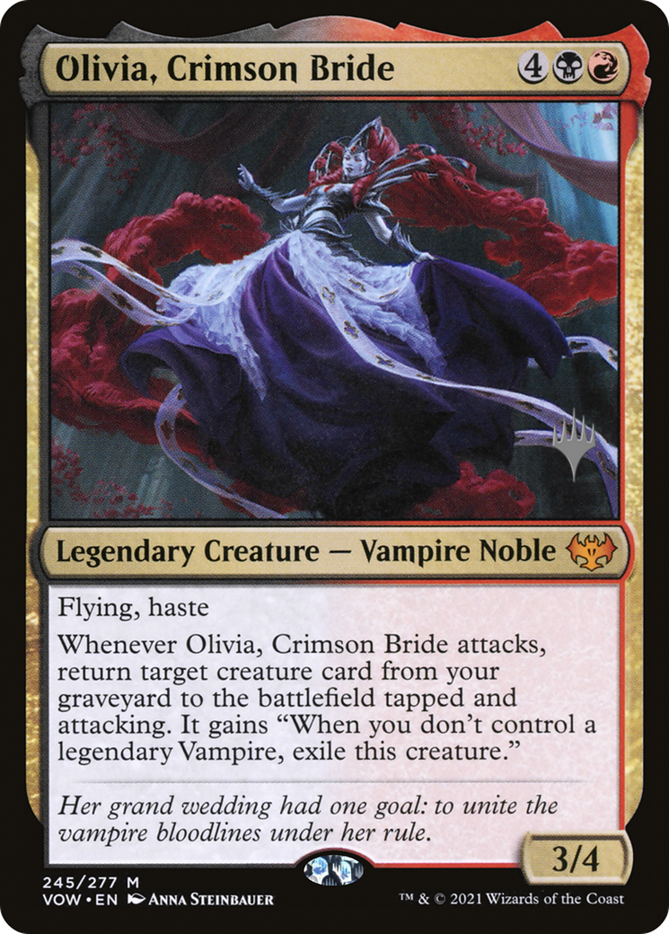 Olivia, Crimson Bride (PVOW-245P) - Innistrad: Crimson Vow Promos Foil - Premium MTG Single from Wizards of the Coast - Just $1.50! Shop now at Game Crave Tournament Store