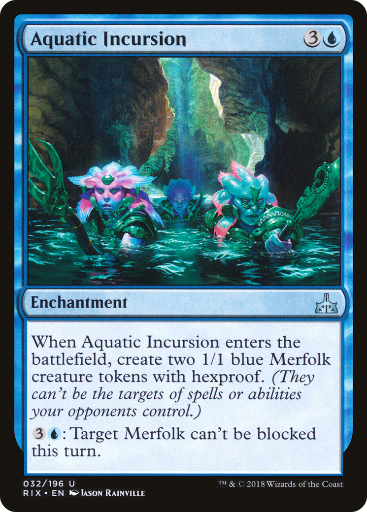 Aquatic Incursion (RIX-032) - Rivals of Ixalan - Premium MTG Single from Wizards of the Coast - Just $0.25! Shop now at Game Crave Tournament Store