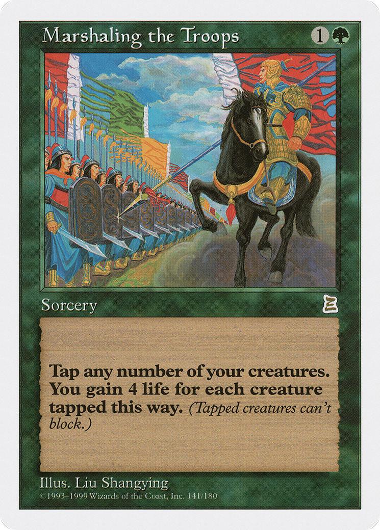 Marshaling the Troops (PTK-141) - Portal Three Kingdoms - Premium MTG Single from Wizards of the Coast - Just $14.52! Shop now at Game Crave Tournament Store