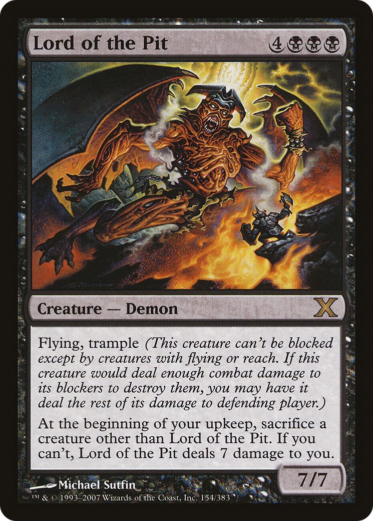 Lord of the Pit (10E-154) - Tenth Edition - Premium MTG Single from Wizards of the Coast - Just $0.09! Shop now at Game Crave Tournament Store