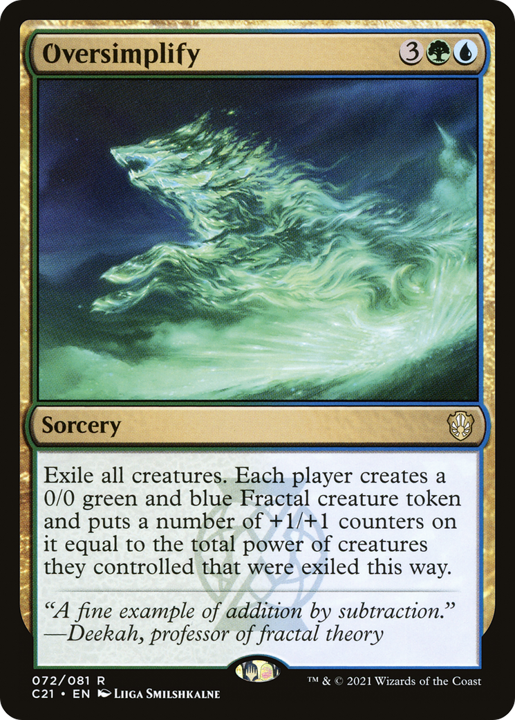 Oversimplify (C21-072) - Commander 2021 - Premium MTG Single from Wizards of the Coast - Just $0.08! Shop now at Game Crave Tournament Store