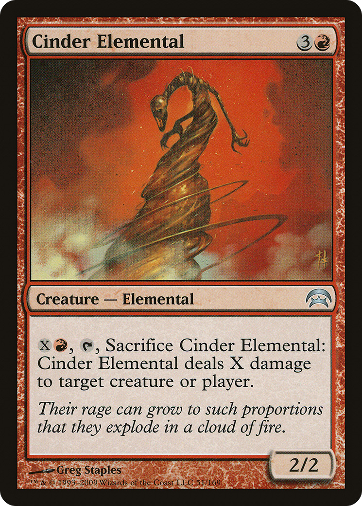 Cinder Elemental (HOP-051) - Planechase - Premium MTG Single from Wizards of the Coast - Just $0.08! Shop now at Game Crave Tournament Store